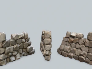 Ruina, ściana Model 3D