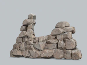 Ruina, ściana Model 3D