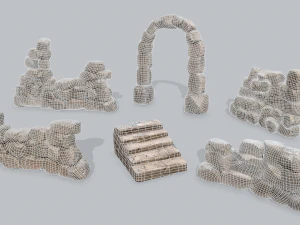 Ruina, ściana Model 3D