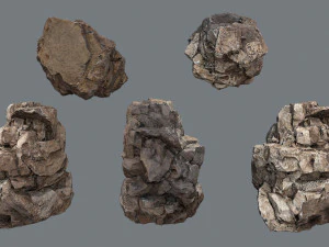 Desert rocks 3D Model