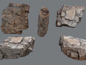 Desert rocks 3D Model
