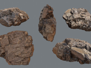 Desert rocks 3D Model