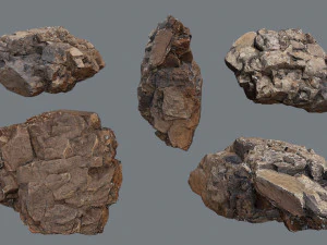 Desert rocks 3D Model