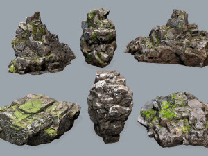 Maya Ruin rocks Modelo 3D