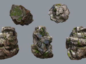 Maya Ruin rocks Modelo 3D