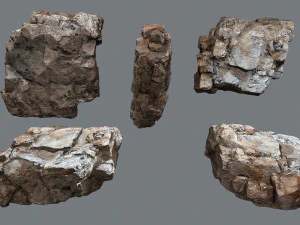 Cliff rocks 3D Model