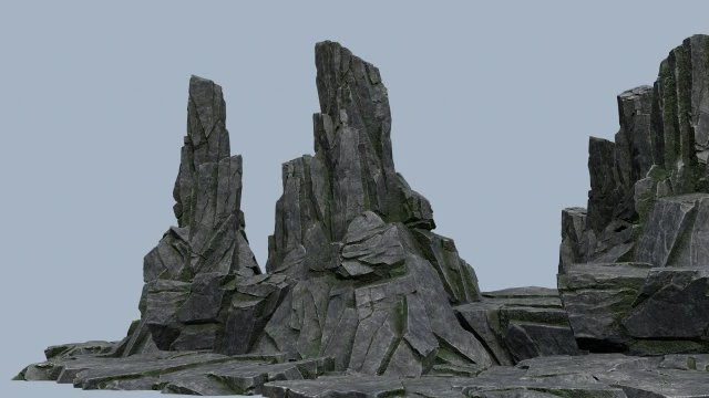 Cliff rocks 3D Model .c4d .max .obj .3ds .fbx .stl .blend 