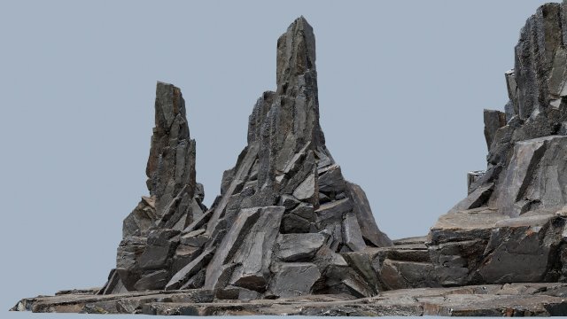 Cliff rocks 3D 模型 .c4d .max .obj .3ds .fbx .stl .blend 