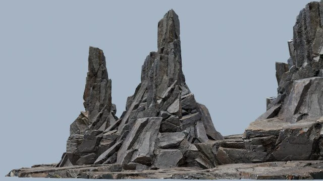 Cliff rocks 3D Model .c4d .max .obj .3ds .fbx .stl .blend 