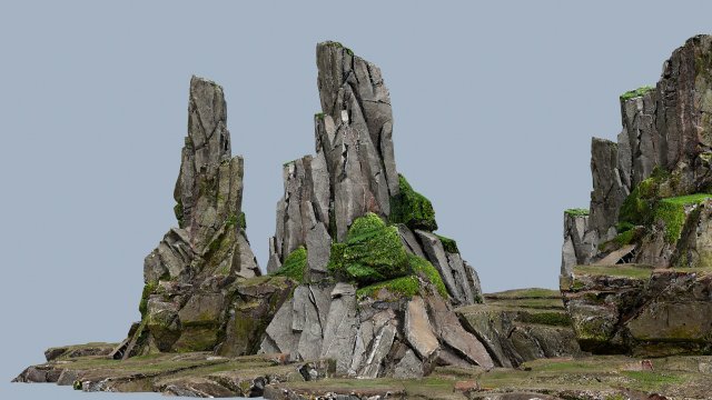 Cliff rocks Model 3D .c4d .max .obj .3ds .fbx .stl .blend 