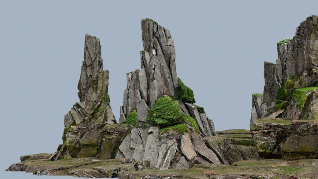 Cliff rocks 3D Model .c4d .max .obj .3ds .fbx .stl .blend 