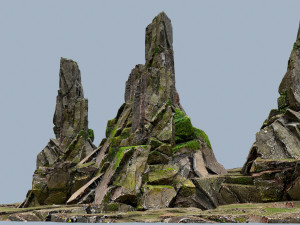 Cliff rocks Model 3D