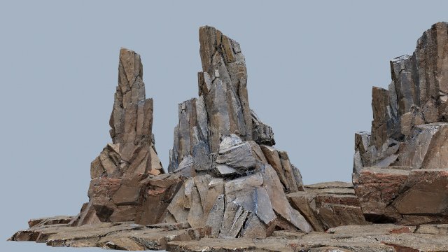 Cliff rocks 3D Модель .c4d .max .obj .3ds .fbx .stl .blend 