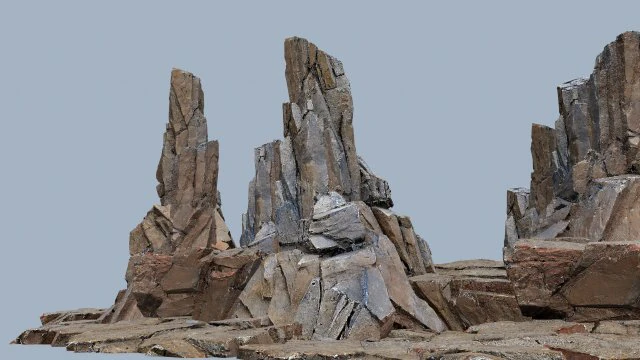 Cliff rocks 3D Model .c4d .max .obj .3ds .fbx .stl .blend 