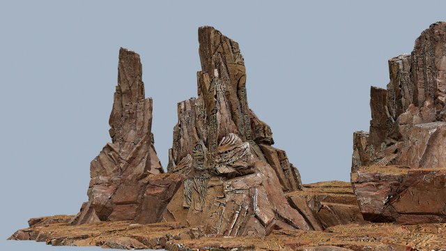 Desert rocks 3D Model .c4d .max .obj .3ds .fbx .stl .blend 