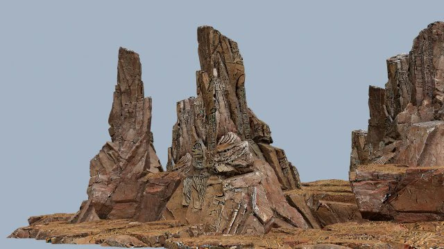 Desert rocks 3D Model .c4d .max .obj .3ds .fbx .stl .blend 