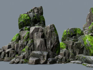 Лесные скалы 3D Модель