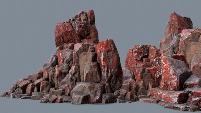 Desert rocks Model 3D .c4d .max .obj .3ds .fbx .stl .blend 