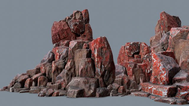 Desert rocks 3D Model .c4d .max .obj .3ds .fbx .stl .blend 