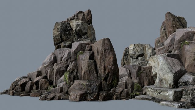 Cliff rocks 3D 모델 .c4d .max .obj .3ds .fbx .stl .blend 