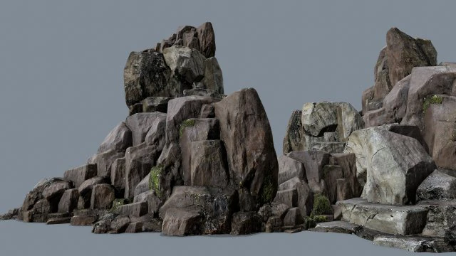 Cliff rocks 3D Model .c4d .max .obj .3ds .fbx .stl .blend 