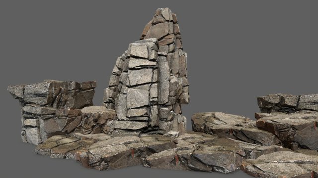 Cliff rocks Modèle 3D .c4d .max .obj .3ds .fbx .stl .blend 