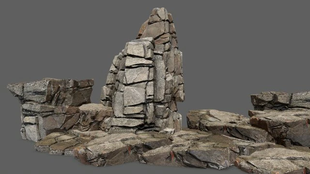 Cliff rocks 3D Model .c4d .max .obj .3ds .fbx .stl .blend 