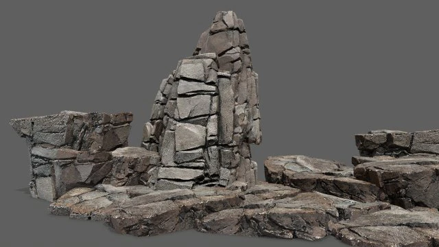 Cliff rocks 3D Model .c4d .max .obj .3ds .fbx .stl .blend 