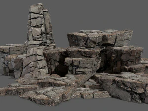 Cliff rocks 3D Model