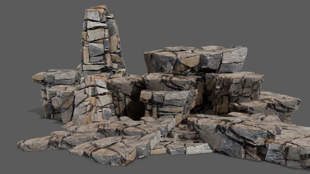 Cliff rocks Modelo 3D .c4d .max .obj .3ds .fbx .stl .blend