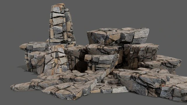 Cliff rocks 3D Model .c4d .max .obj .3ds .fbx .stl .blend