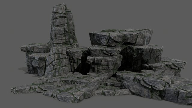 Cliff rocks Modelo 3D .c4d .max .obj .3ds .fbx .stl .blend 