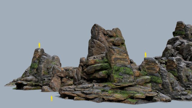 Cliff rocks 3D Модель .c4d .max .obj .3ds .fbx .stl .blend 