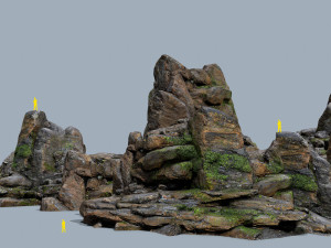 Cliff rocks 3Dモデル