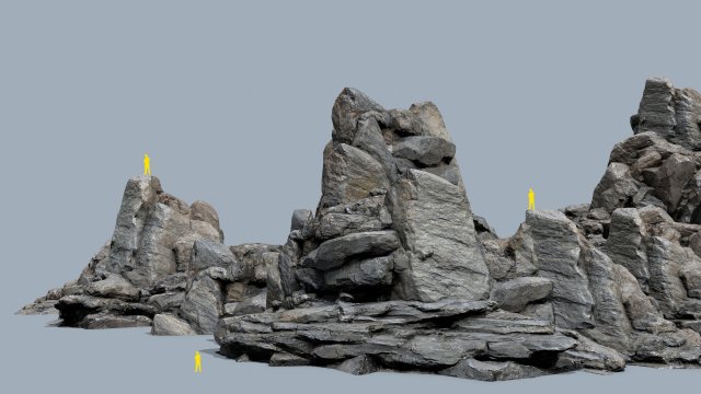 Cliff rocks 3D Model .c4d .max .obj .3ds .fbx .stl .blend 