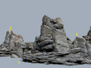 Batuan tebing Model 3D