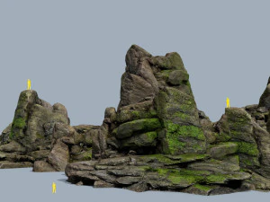Лесные скалы 3D Модель