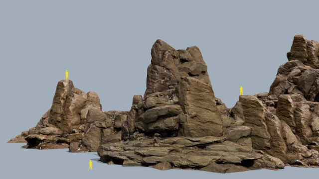 Desert rocks 3D Model .c4d .max .obj .3ds .fbx .stl .blend 