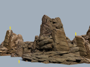 Desert rocks Modèle 3D