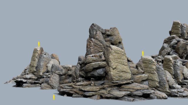 Desert rocks 3D Модель .c4d .max .obj .3ds .fbx .stl .blend 