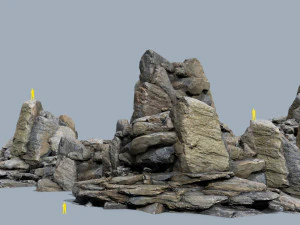 &Ccedil;&ouml;l kayaları 3D Model