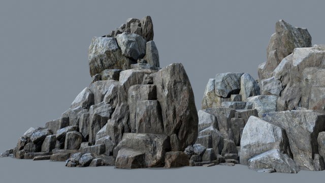 Cliff rocks Modello 3D .c4d .max .obj .3ds .fbx .stl .blend 