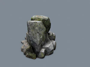 Mossy cliff rocks 3D Model