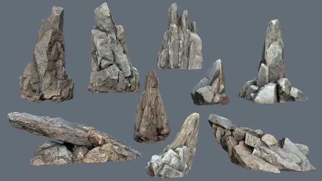 River Stone 3D Model .c4d .max .obj .3ds .fbx .stl .blend 