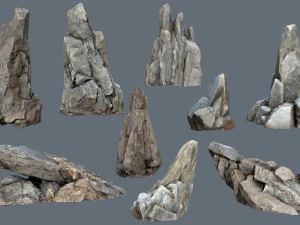 Pietra di fiume Modello 3D