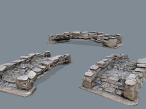 Ruin wall Model 3D