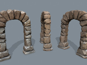 Ruin wall Model 3D