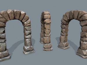 Ruin wall 3D Model