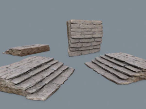 Ruin wall 3D Model