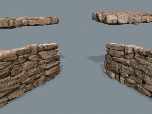 Ruin wall 3D Model